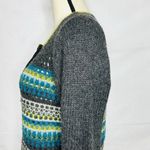 Sundance  Katrina Lambswool Blend Snap-Front Cardigan Knit Sweater Gray Sz S Photo 6