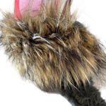 Abercrombie & Fitch  Plaid Trapper Faux Fur Hat NWTS Red Gray One Size o/s Photo 3