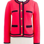 J.Crew  vintage 100% wool lady jacket colorblock pink gold button size 4 Photo 0