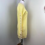 Bebe  Yellow Thermal Lace-Up Long Sleeve Sleeve Mini Dress Medium NWT Photo 5