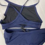 TYR Solid Durafast One Diamondback Workout Bikini Swimsuit Set Navy Size S 486 Blue Photo 3