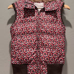 Aeropostale Pink Brown Lined Vest Faux Fur Hood Sz Small Y2K Photo 0