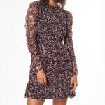 Stevie May Unleashed Mini Dress Long Sleeve Fun Print Size XL Women's NWT Blue Photo 1