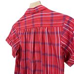 Willow Run Vintage Short Sleeve Red Striped Collared Button Down Pockets Size 10 Photo 5