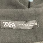 ZARA  Black Blue Polka Dot Tapered High Waist Pleated Crop Ankle Trouser Pants S Photo 4