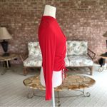 Love Charm Red High Neck Cutout Ruched Drawstring Crop Top L (Jrs) S (Ladies) Photo 5