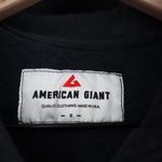 American Giant Full Zip Hoodie Black Cotton Sweatshirt Fleece Lined Size S Photo 2