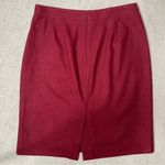 J.Crew Wool Straight Pencil Skirt Red Maroon 8 Medium Photo 4