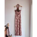 Veronica Beard  Alberta Halterneck Silk Blend Deep Ochre Multicolored Dress Sz 10 Photo 6