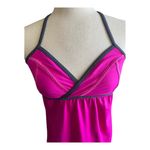 Lululemon -MAGENTA PINK REHEARSAL SURPLICE CRISS CROSS TANK TOP-SIZE 4 Too does not have padding, excellent condition Photo 3