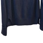 Industry Women's Medium Blue Collared Sweater Polo Ribbed Hem & Cuffs Photo 2