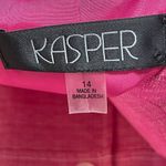 Kasper Linen Blend Jacket Blazer Barbie Pink Size 14 Tweed Career Workwear Photo 5