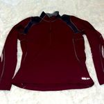 REI 1/2 Zip Pullover Women’s Color Burgundy Size L P2P 21.5” EUC Purple Size L Photo 0