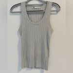 ZARA  Silver Metallic Knit Tank Photo 2