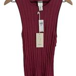 Joie  Purple Maroon Knit Tank Top Size Medium New Photo 0