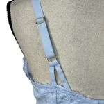 Aerie X-Large Lace Bralette Bra Floral Lightly Lined Adjustable Stretch Lt Blue Photo 4