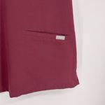 FIGS  Casma 3-pocket V-Neck Scrub Top Women’s Size Small in Burgundy Photo 3