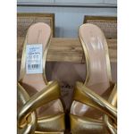 Gianvito Rossi Amour 85 Metallic Leather Mules Gold Silk Size 9.5 US 40 EU NIB Photo 5