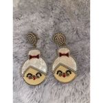 New Holiday Fashion Mrs. Claus/Granny Pearl Bead Design Alloy Stud Earrings Photo 5