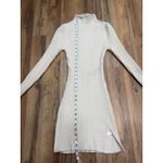 Bayse‎ Beige Ribbed Knit Turtleneck Sweater Mini Dress XS Cozy Chic Size 0 Photo 4