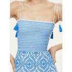 Alice + Olivia  Marna Embroidered Tiered Tie-Strap Midi Dress Sz S Photo 1