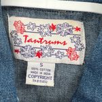 Tantrums S denim vest winter holiday snowflake mittens embroidered patchwork Blue Photo 5
