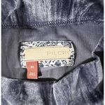 Pilcro and the Letterpress Pilcro‎ Anthropologie Shirt Womens Velveteen Blue Short Sleeve Top Size XS Photo 6