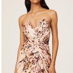 Katie May Pink Floral Strapless Sleeveless Come On Home Midi Dress Size 0 Photo 3