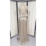 Hayley Paige Occasions Women's Gold Metallic Bridesmaid Gown Dress Size 10, 5953 Photo 5