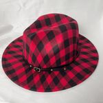 Western Wide Brim Cowboy Felt Hat Red Photo 0