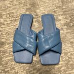 ZARA  Blue Padded Leather Flat Sandals Size 36 EU Photo 1