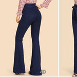 SheIn HIGH WAISTED TIE WAIST FLARE JEANS Photo 1