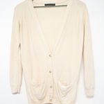 Jenni Kayne  Cashmere Silk Blend Lightweight Cream Ivory Cardigan Sweater Top XS Photo 0