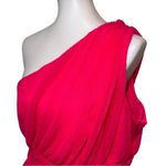 Endless Rose NWT One Shoulder Shirred Tulle Top Hot Pink Size XL Photo 3