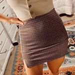Plaid Mini Skirt Red Photo 1