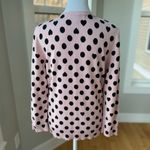 Cable & Gauge Valentines Day Pink Black Heart Polka Dot Cardigan Sweater Medium Photo 2