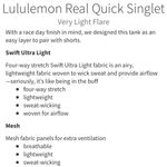 Lululemon Light Flare Real Quick Singlet Tank Top Photo 15