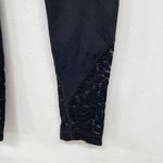 Vimmia  Black Low Rise Full Length Leggings Womens S Yoga Pants Sheer Lace Trim Photo 1