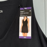 Gap NWT GAPFIT Active Tank Dress True Black Hidden Inner Short Phone PocketSize XXL Photo 5