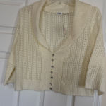 Cato  Cream Button-Up Cardigan Photo 0