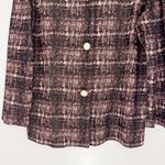 Misook  Tweed Printed Gold Button Front Cardigan Jacket Size Small Photo 2