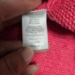 Talbots Pink Confetti Cable Yoke Crewneck Sweater Size LP Photo 7