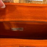 Vintage Woven Basket Floral Embellished Handbag Tan Photo 5