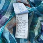 Vintage ‘80s Lady Cameo Dallas Teal Floral Print Sheer Maxi Duster Robe Blue Size M Photo 7