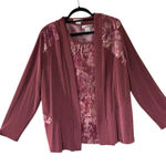 Drapers & Damon's 2 pc NWT Tunic & Shell Burgundy Silver Sparkles SZ XL/2X VTG Red Photo 0