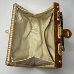 Vintage Wicker Handbag Basket Weave Lucite Handle MCM Hong Kong Art Deco Purse Photo 12