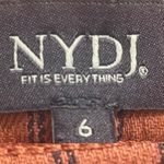 NYDJ Womens Pants Rust Orange Pinstripe Cropped Flare Size 6 Photo 10