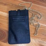 Kate Spade  NY Phone Wallet Sleeve Black Leather Gold Chain Crossbody Photo 1