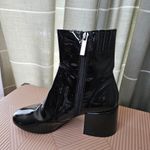 Jeffrey Campbell Ankle Boots Black Patent Leather Booties Heeled Neutral Casual Photo 5