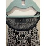 Ted Baker Jenkins Dress Black Gold Fit and Flare Sz 2 Photo 5